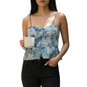 Floral Upcycled Crop Top